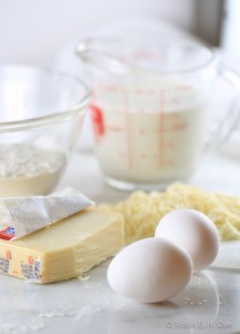 White Ingredients, Eggs, Flour, MIlk, Cheese