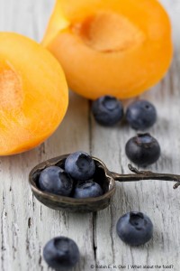 apricots and blueberries