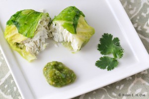 lettuce wrapped halibut