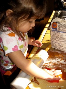 girl making cookies