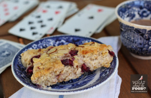 Oatmeal Cherry Scones and Playing Cards